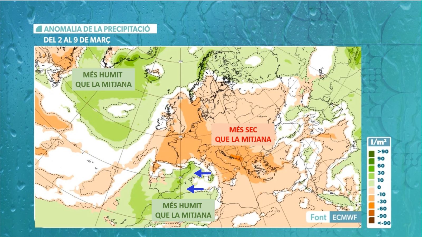 ANOMALIA SETMANAL DE LA PRECIPITACIÓ