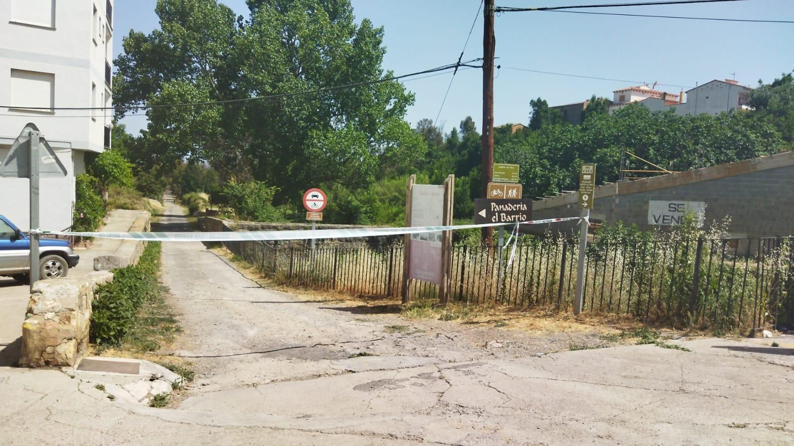 Zona desallotjada a Caudiel