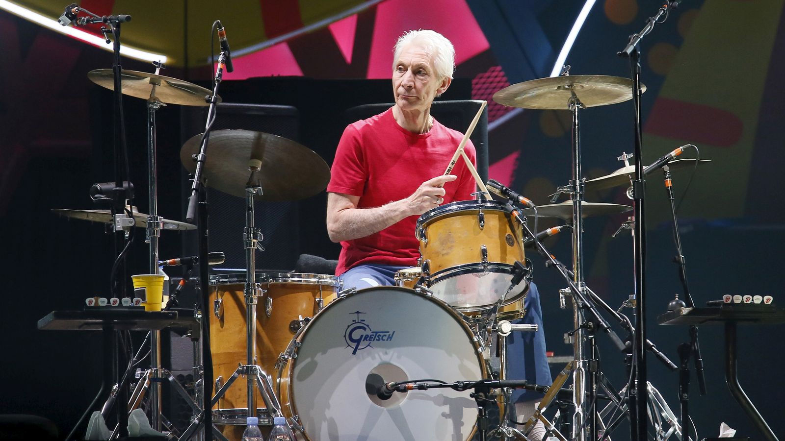 Imatge d'arxiu de Charlie Watts en una actuació amb els Rolling Stones