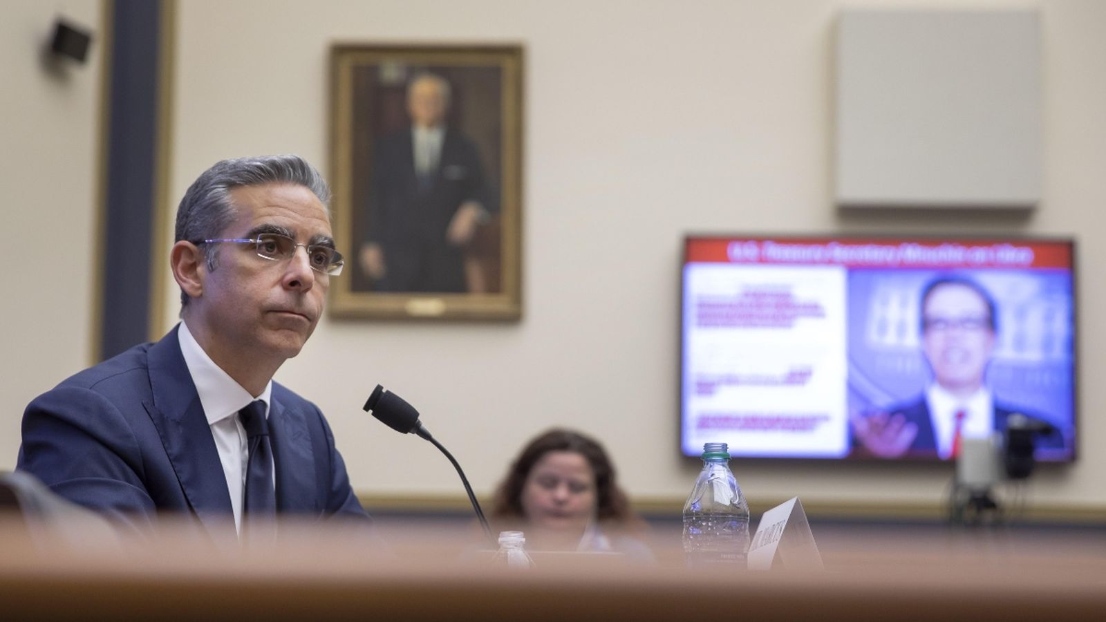 David Marcus, el presidente de la filial de Facebook Calibra, testifica aquest 17 de juliol a Washington