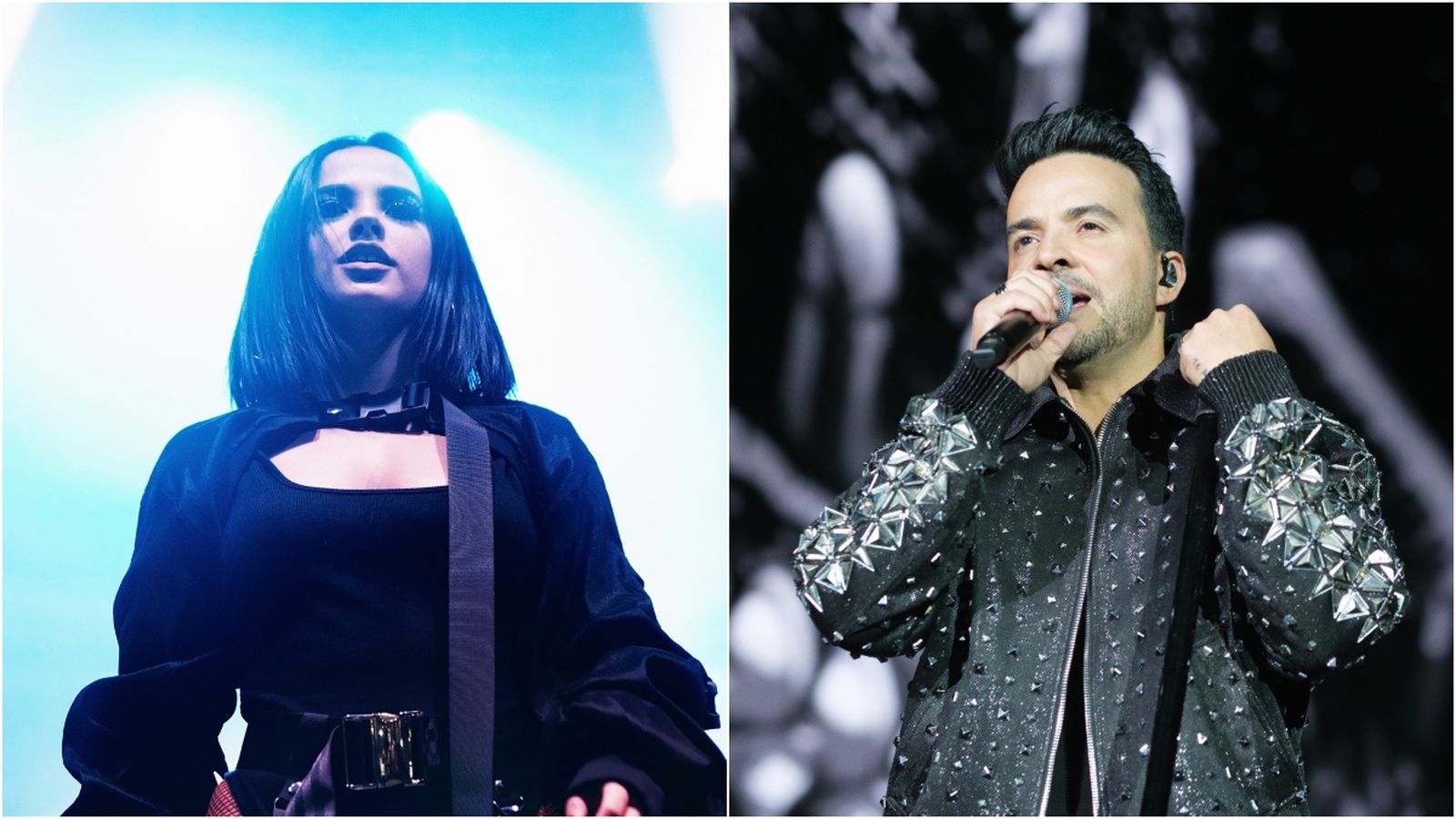 Els artistes Becky G i Luis Fonsi, en imatges d'arxiu