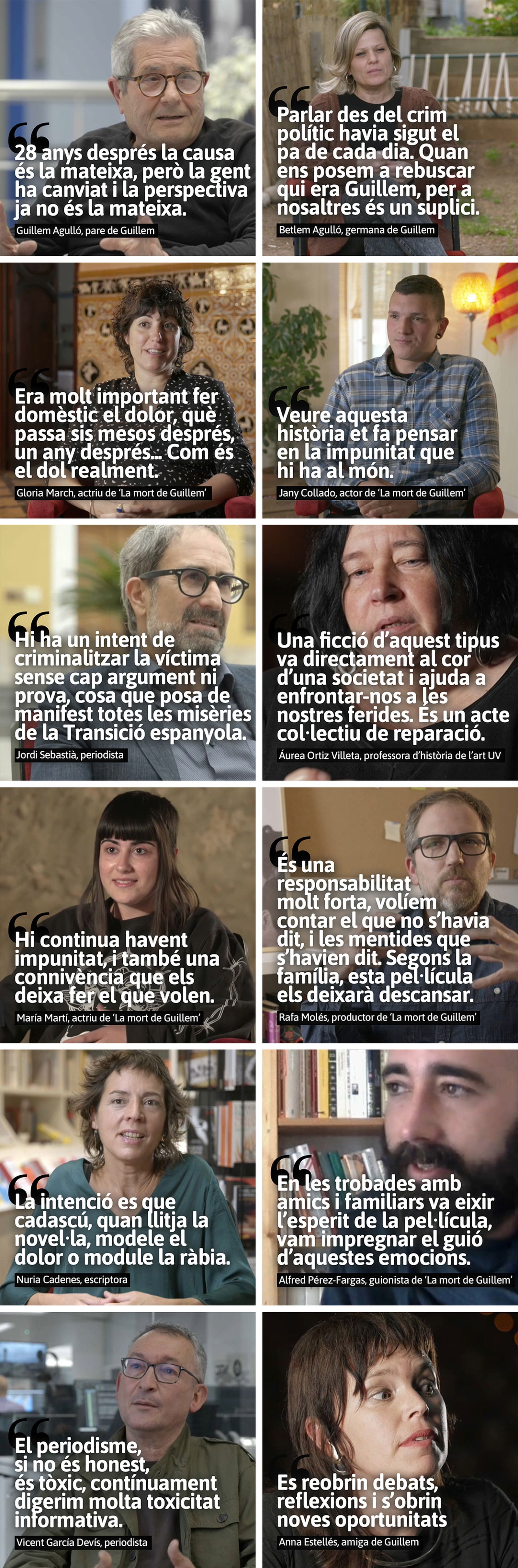 Tots els testimonis arreplegats en 'Terres de cinema'