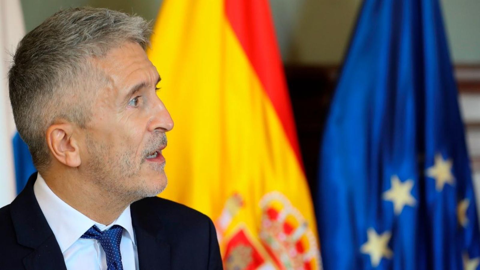 El ministre de l'Interior durant una compareixença davant els mitjans de comunicació d'aquest mes de novembre