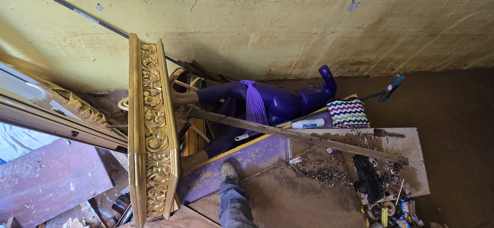 La imatge després de la barrancada