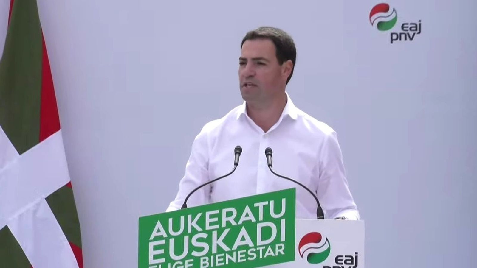 Imanol Pradales, en una imatge d'arxiu durant la campanya electoral