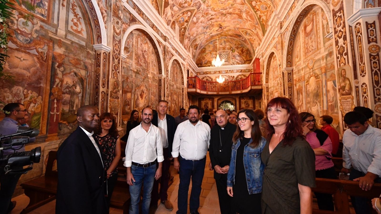 Interior de l’ermita de la Mare de Déu de l’Avellà de Catí, considerada popularment com la Capella Sixtina del Maestrat