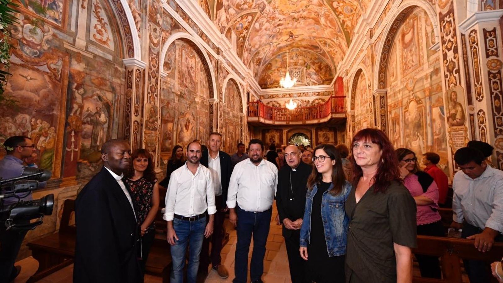 Interior de l’ermita de la Mare de Déu de l’Avellà de Catí, considerada popularment com la Capella Sixtina del Maestrat