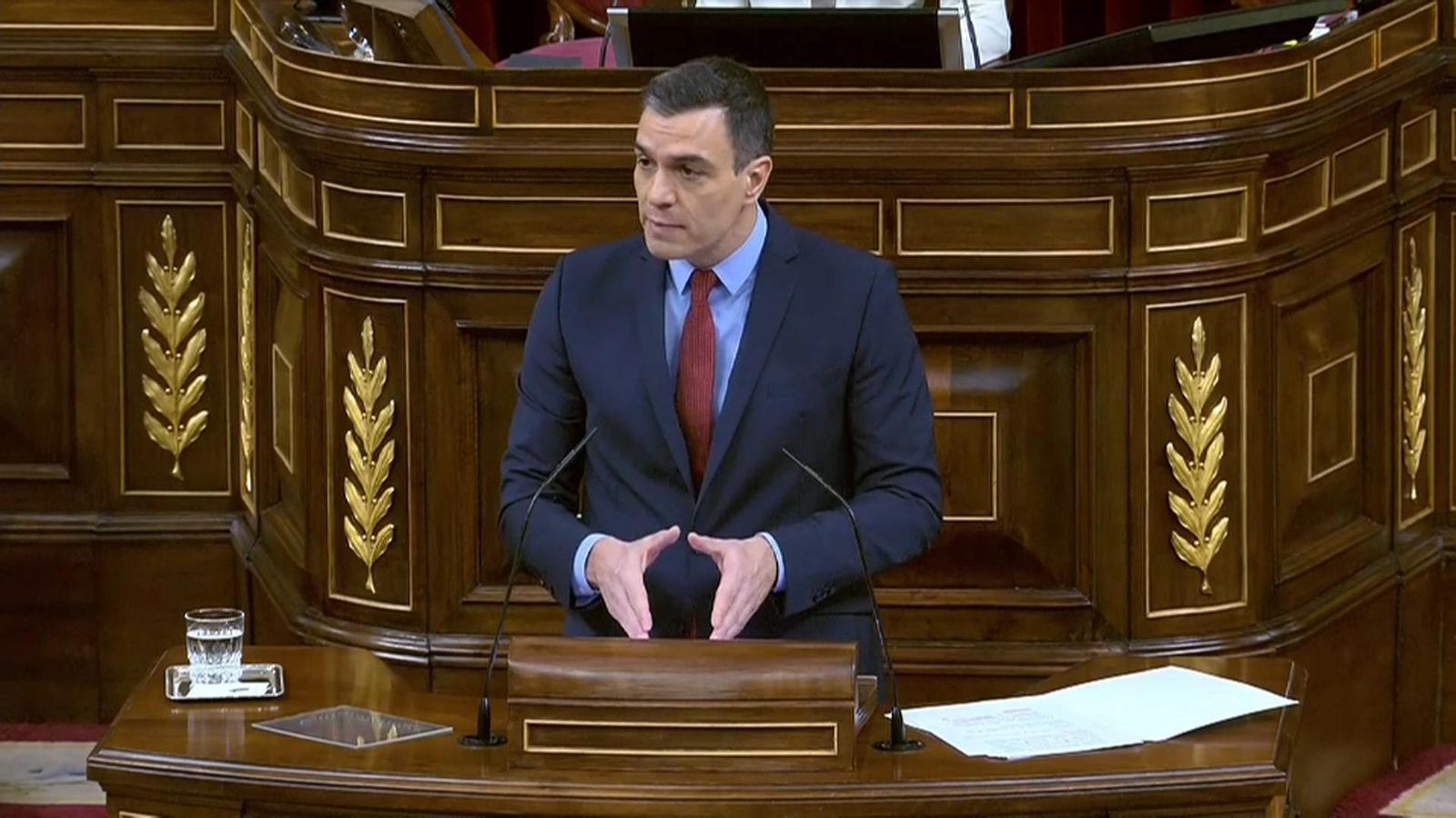 Pedro Sánchez intervé en el Congrés, aquest dimecres