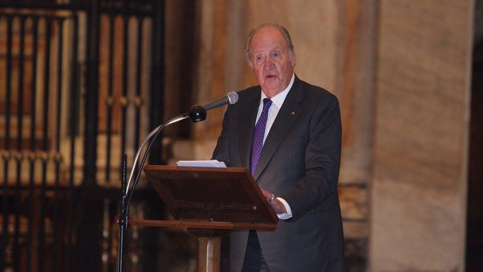 El Rei emèrit durant un acte públic l'any 2018