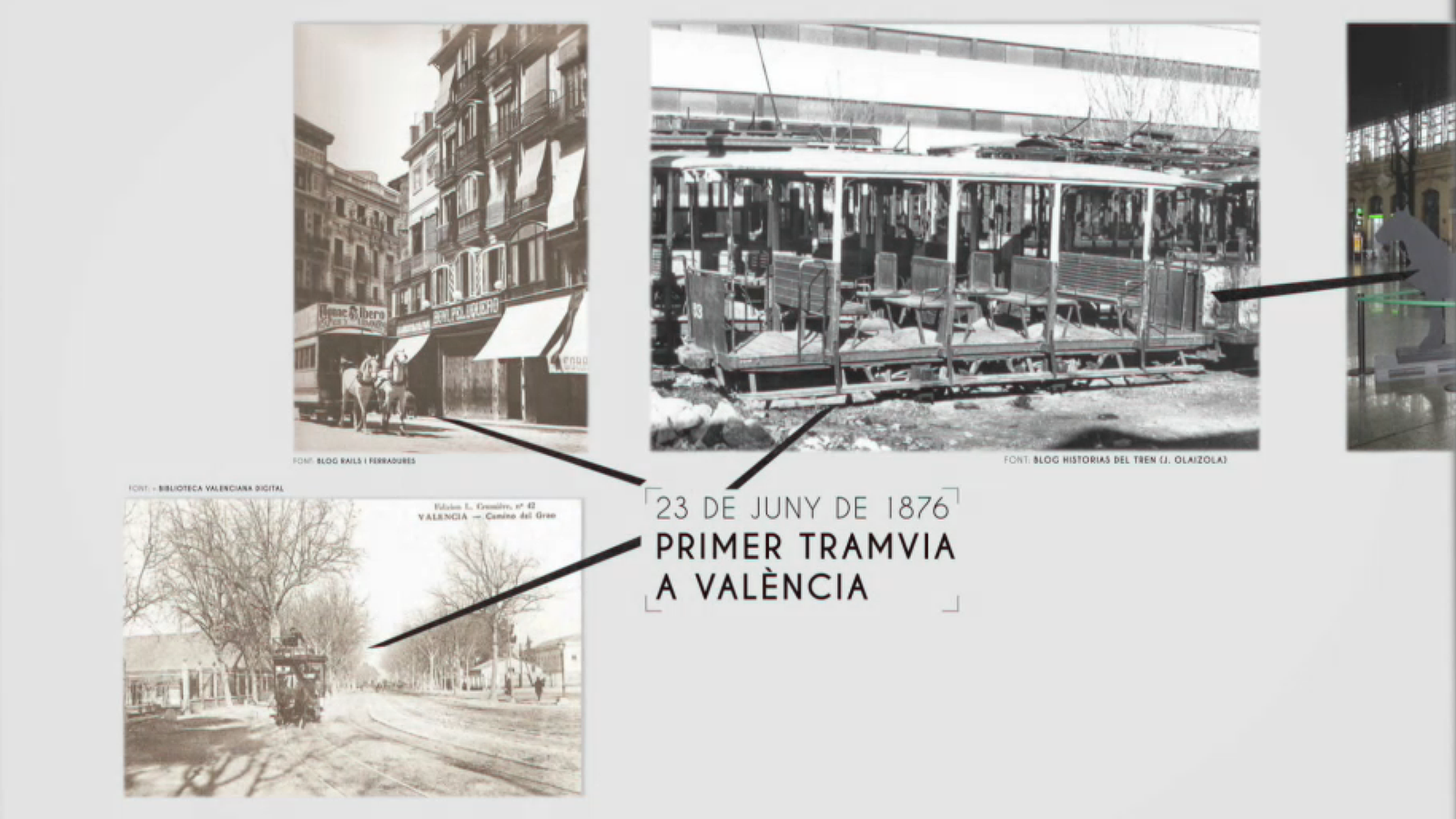 El primer tramvia que va arribar a València era amb tracció animal