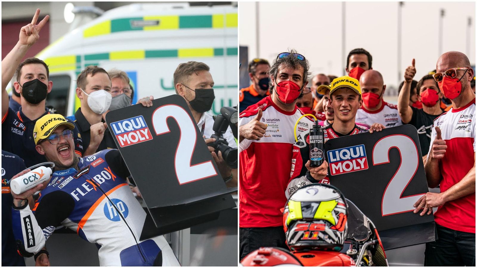 Arón Canet i Sergio García celebren el pòdium