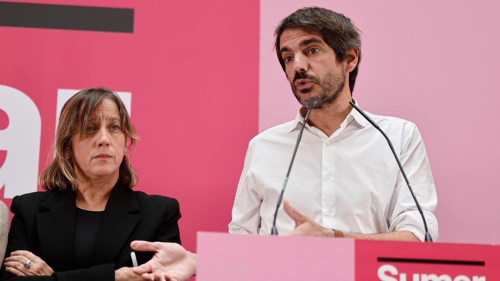 Andrades i Urtasun, este dissabte en la roda de premsa posterior a la comissió executiva de Sumar