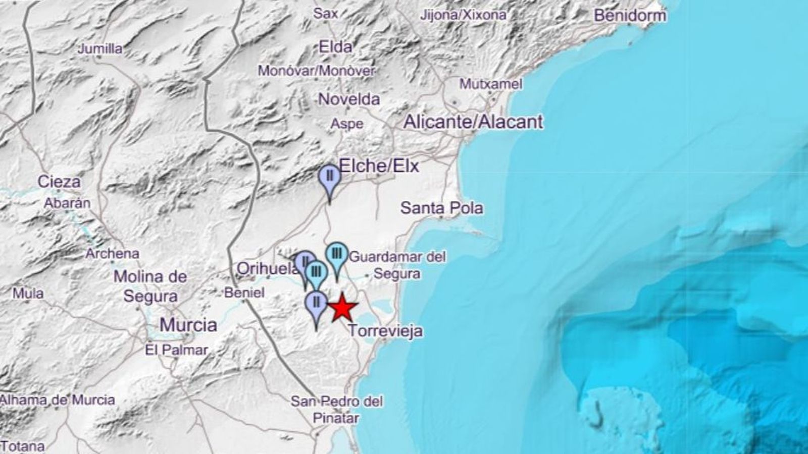 Un terratrémol de magnitud 2,3 sacseja aquesta nit Los Montesinos