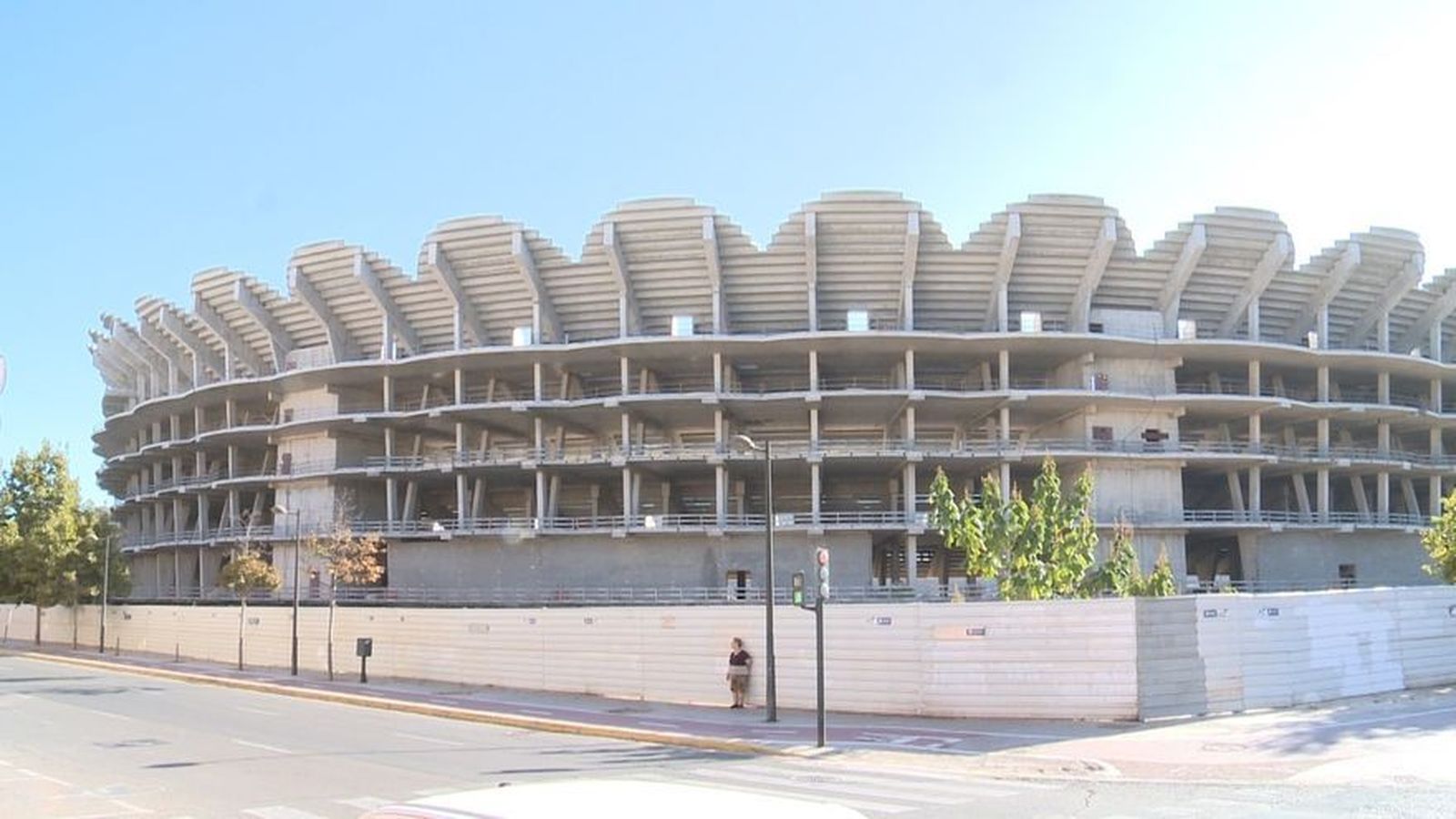 Imatge de les obres del Nou Mestalla