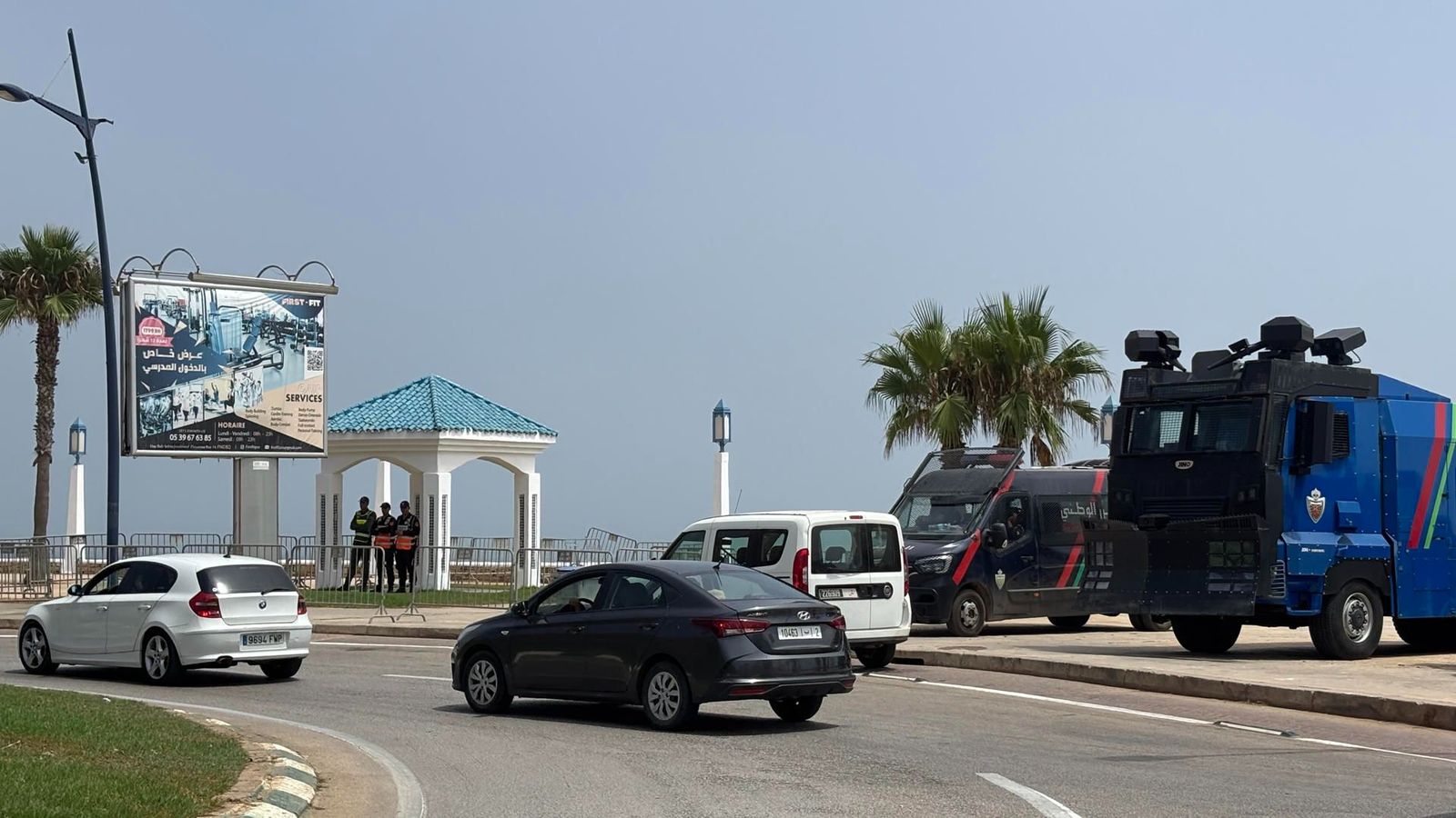 Control establit en l'eixida de Castillejos cap a Ceuta