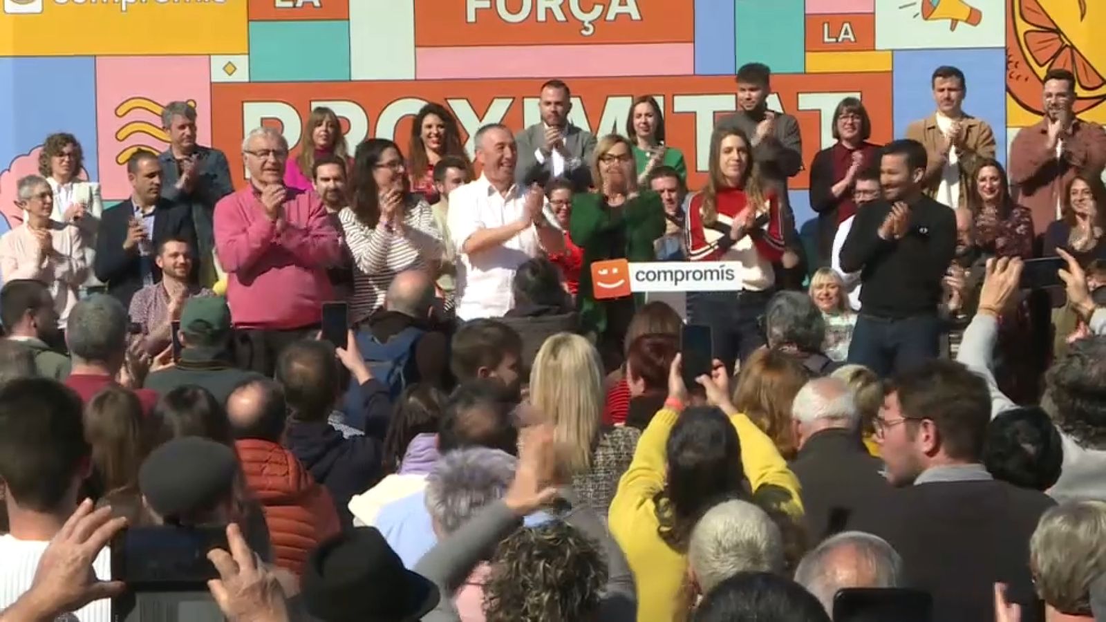 Els candidats de Compromís aquest dissabte al Parc Central