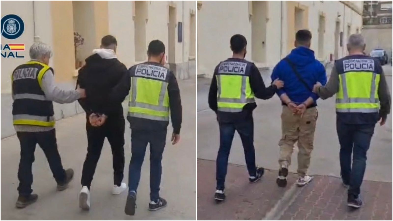 Imatge de la detenció dels ultres violents