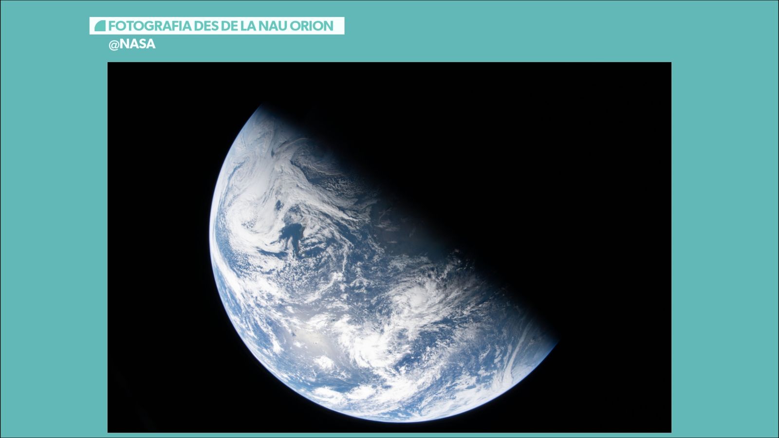 Fotografia de la Terra des de la nau Orion