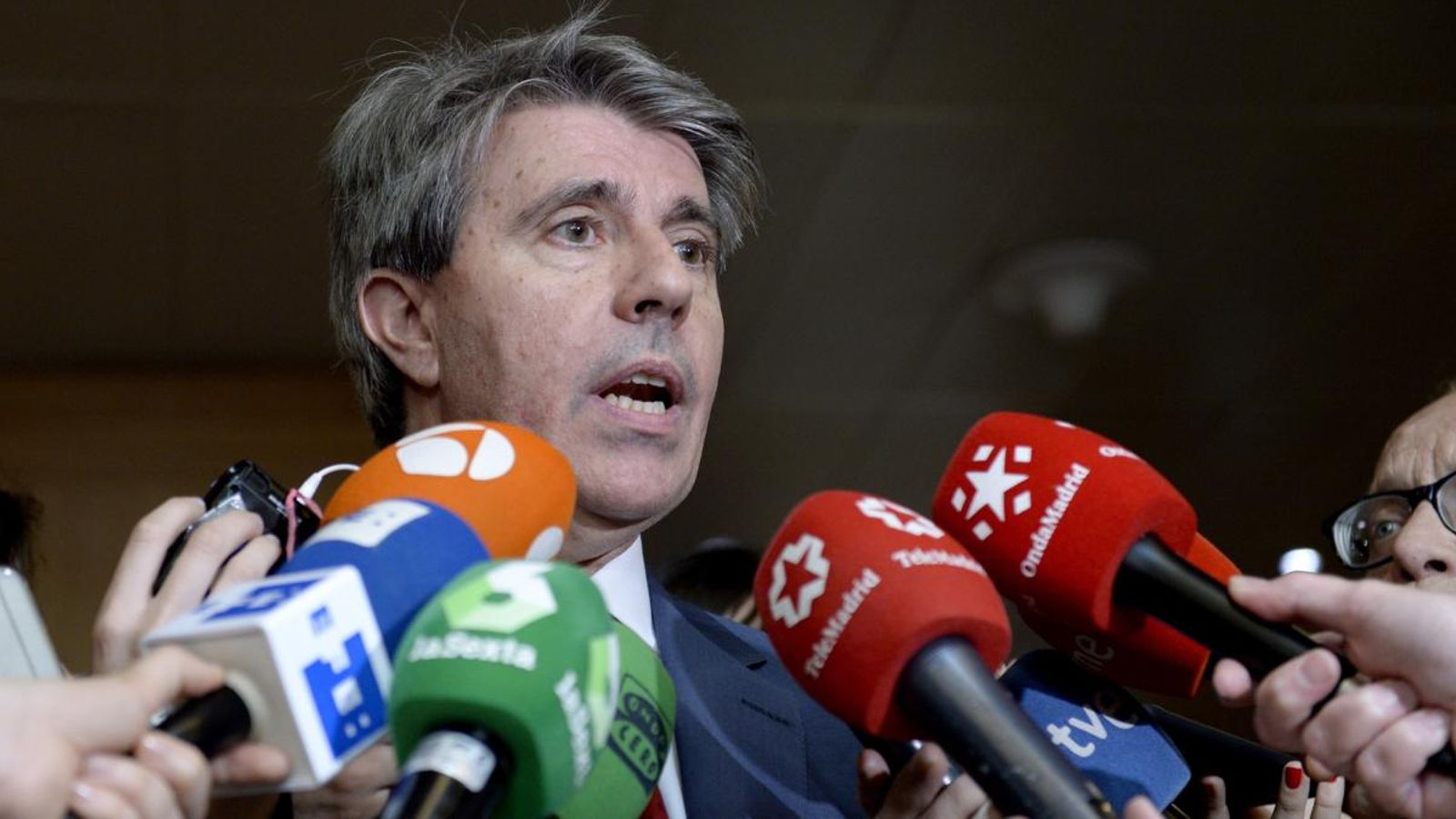 Ángel Garrido després de la reunió amb la presidenta de l'Assemblea de Madrid, Paloma Adrados, el 8 de maig