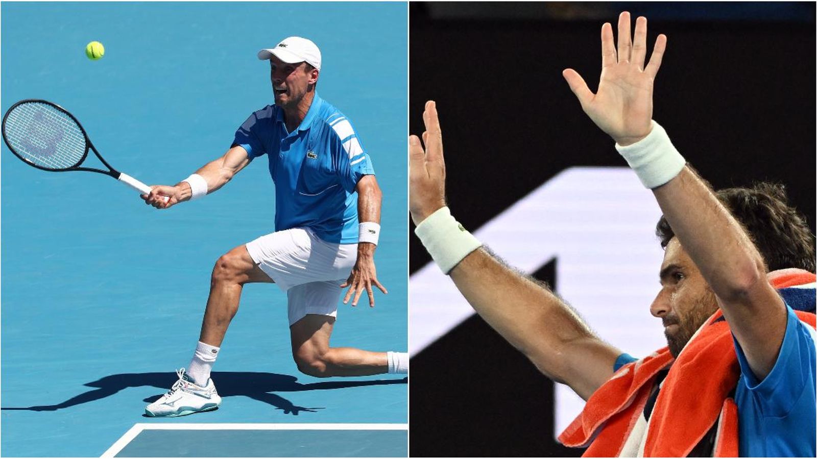 Bautista, esquerra, i Andújar, dreta, s'acomiaden del quadre individual d'Austràlia