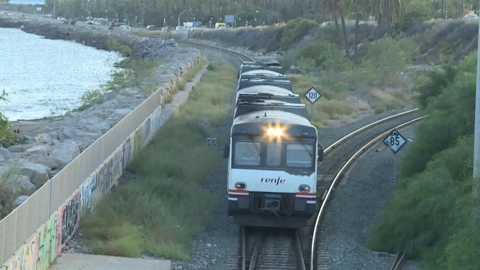 Vies del tren a San Gabriel, en arxiu