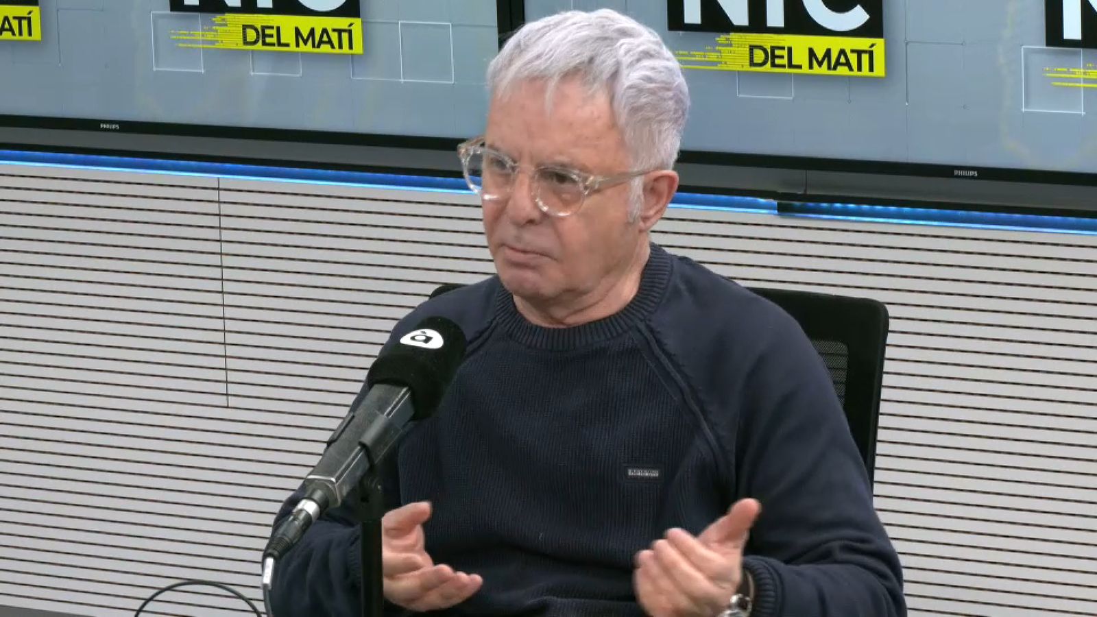 L'escriptor valencià Ferran Torrent, durant la intervenció aquest divendres a 'Les notícies del matí'