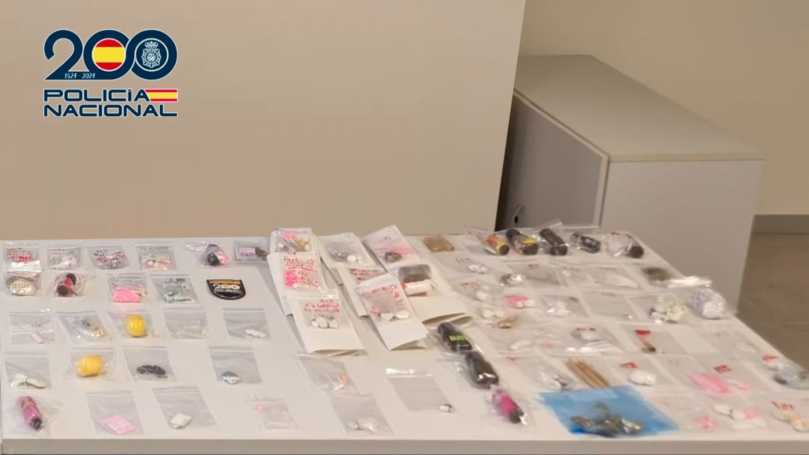 Material confiscat per la Policia Nacional