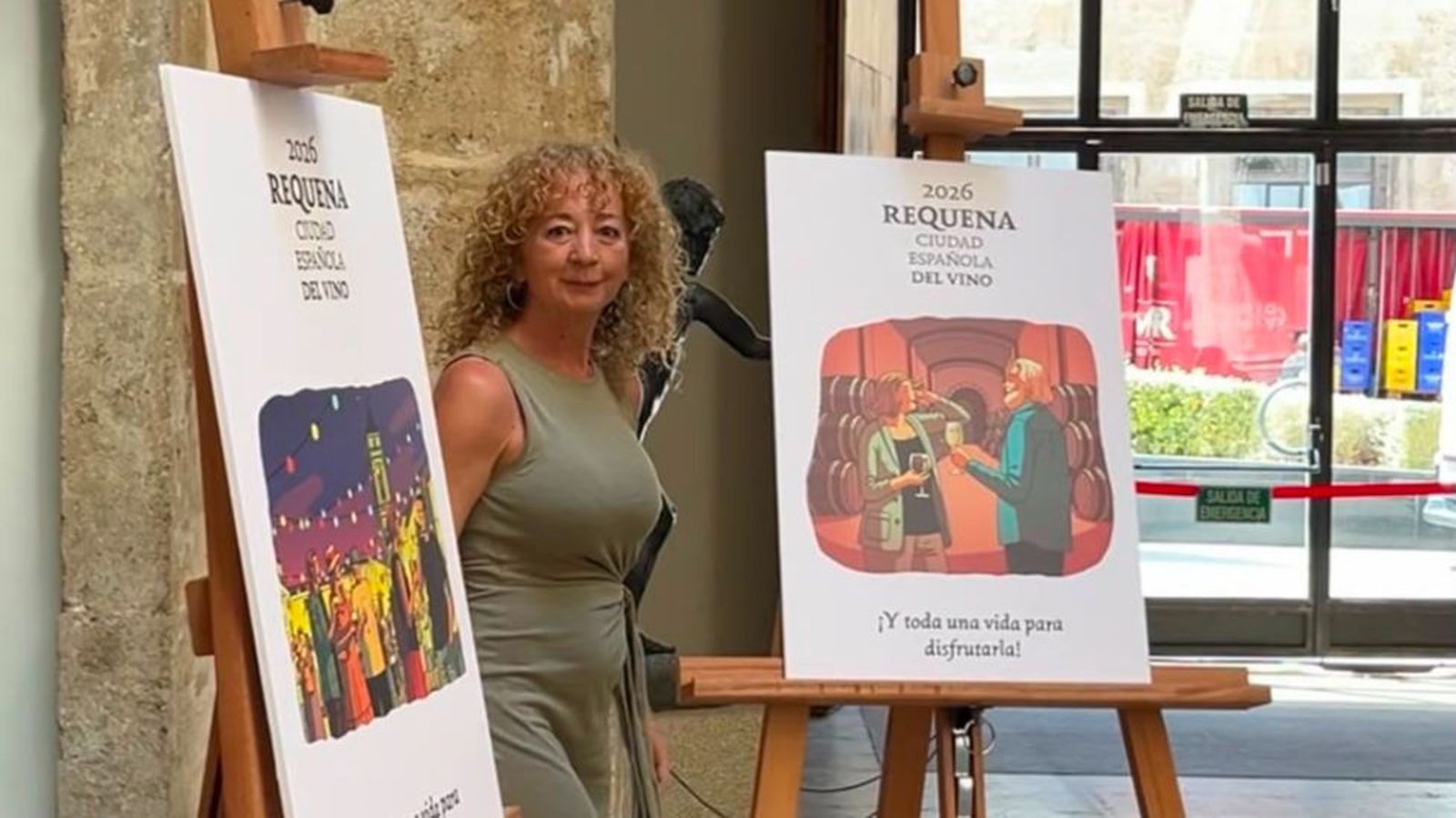 Algunes de les imatges que ha creat el dibuixant Paco Roca per a identificar Requena com a Ciutat Espanyola del Vi