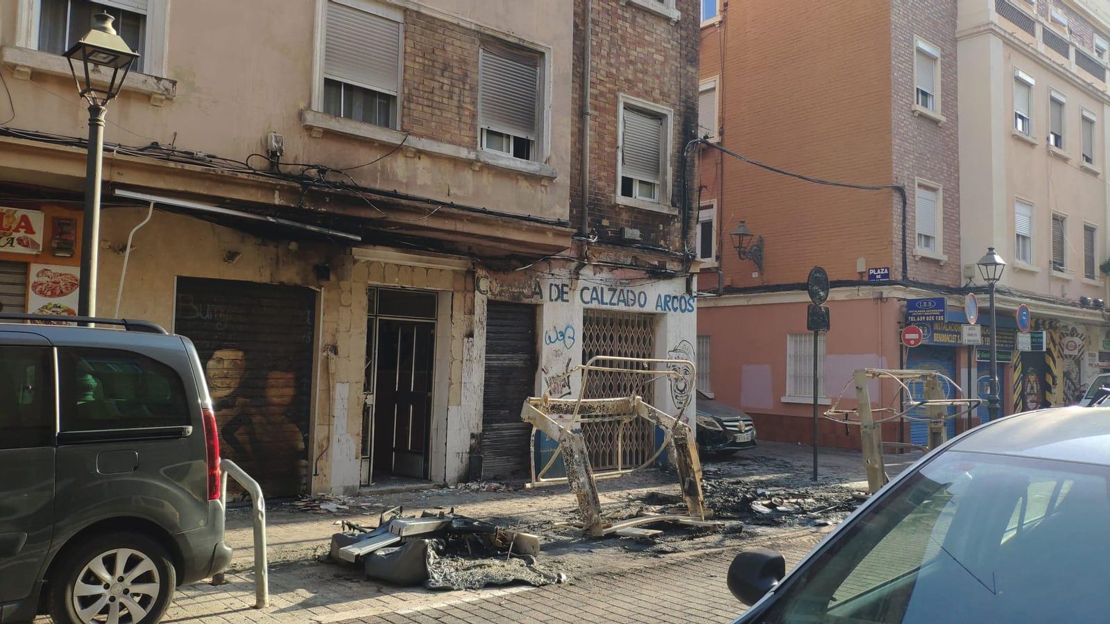 Imatge de l'incendi a Benimaclet