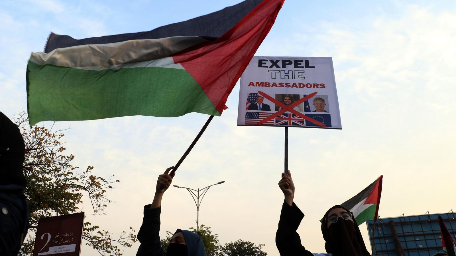 Concentració en solidaritat amb Palestina a Islamabad (Pakistan).