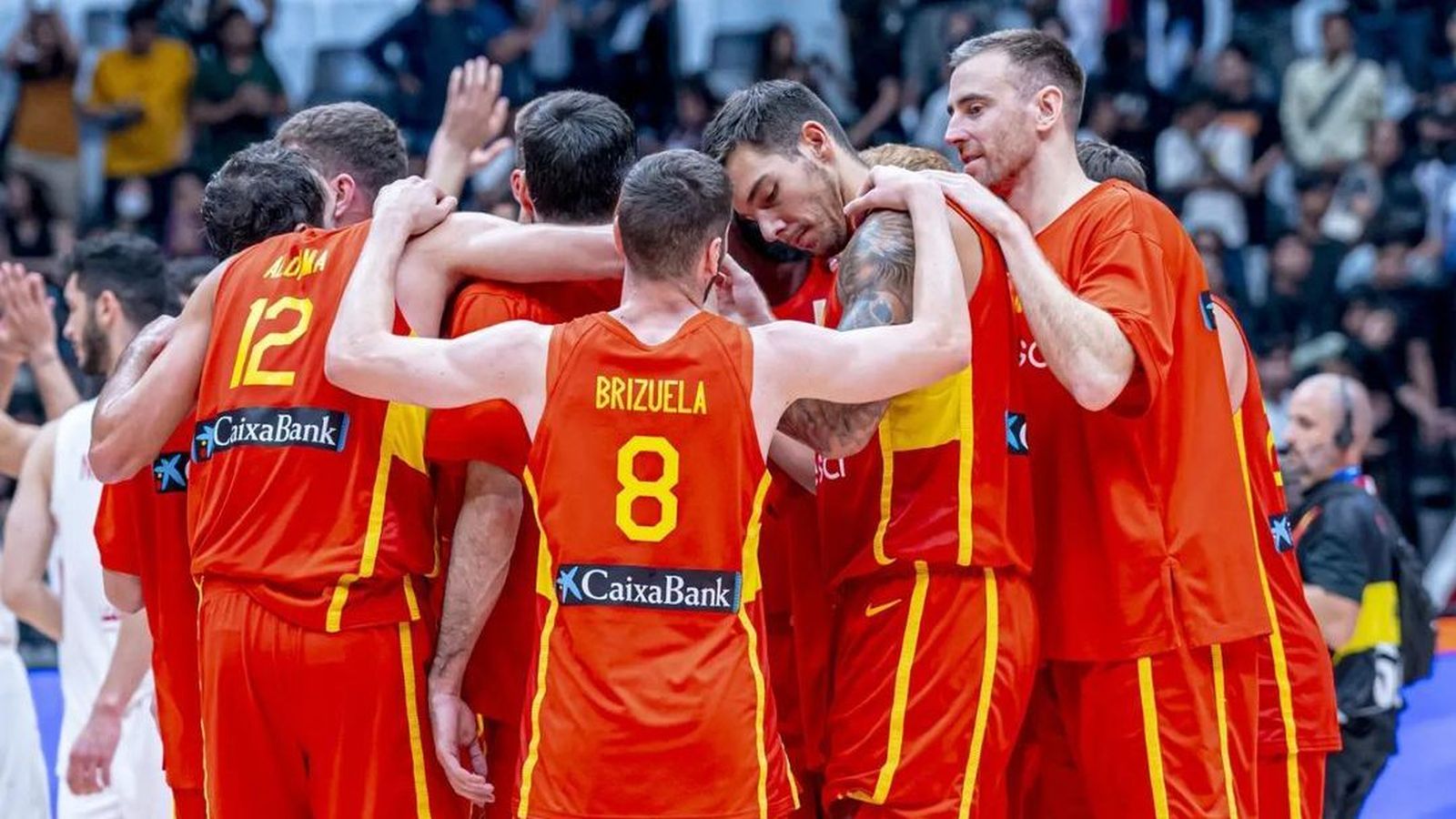 Imatge dels jugadors de la selecció espanyola de bàsquet