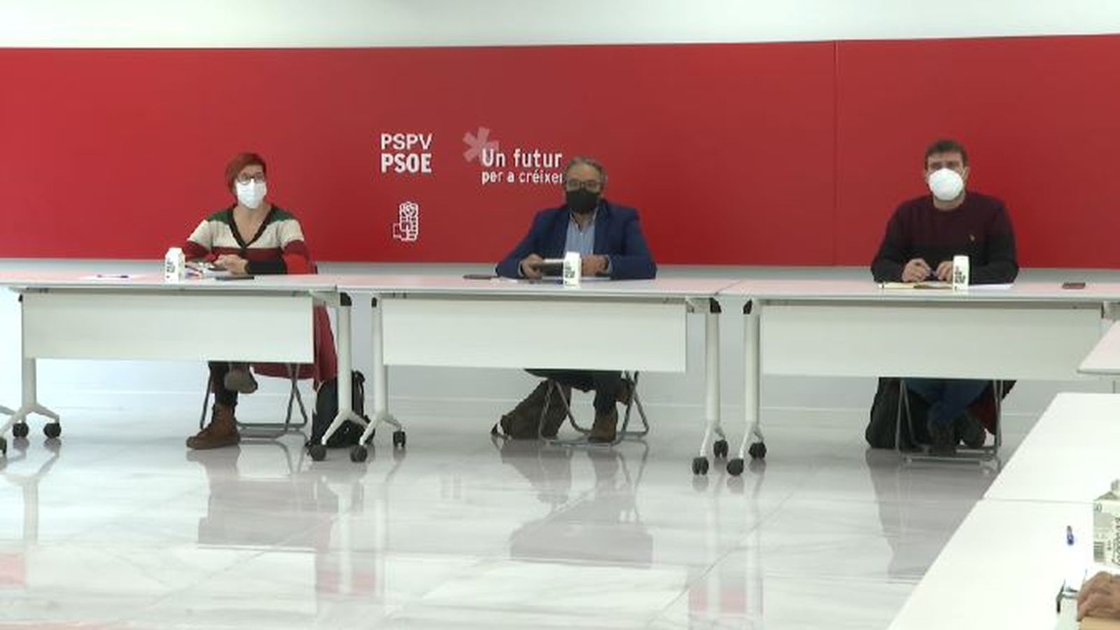 Un moment de la comissió de seguiment del pacte del Botànic, aquest dijous