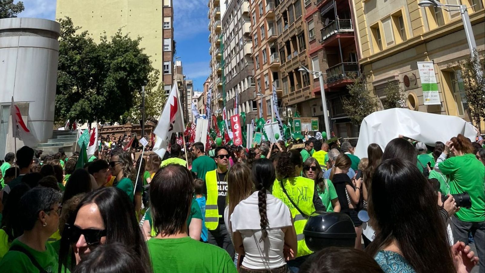 Manifestació per l'ensenyament públic a Castelló de la Plana, este dilluns