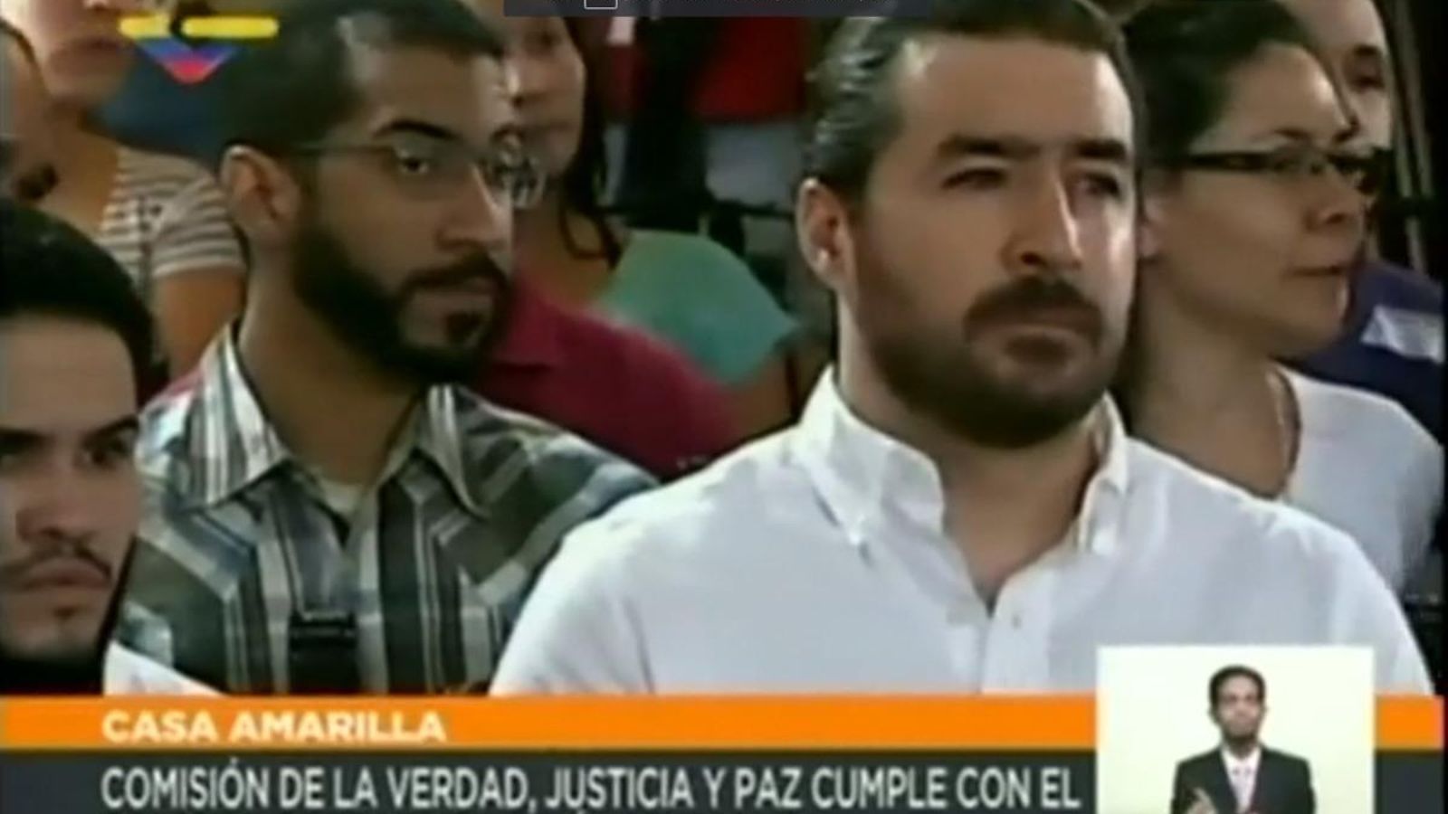 Alguns dels dirigents alliberats, en una imatge de la TV pública veneçolana