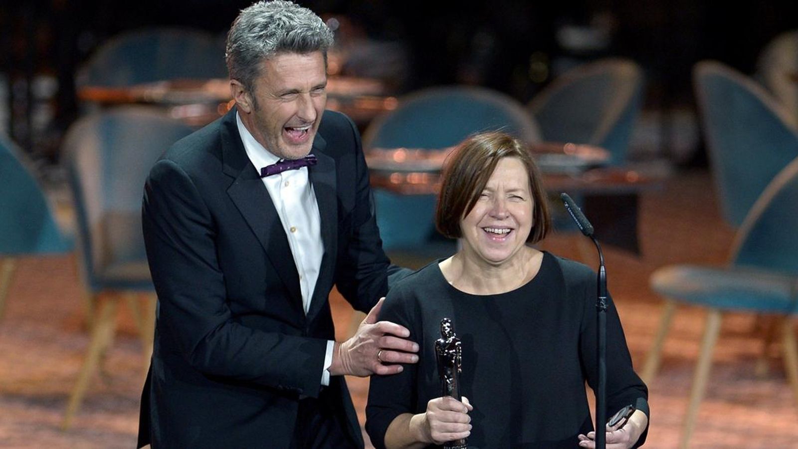 El director Pawel Pawlikowski i la productora Ewa Puszczynska