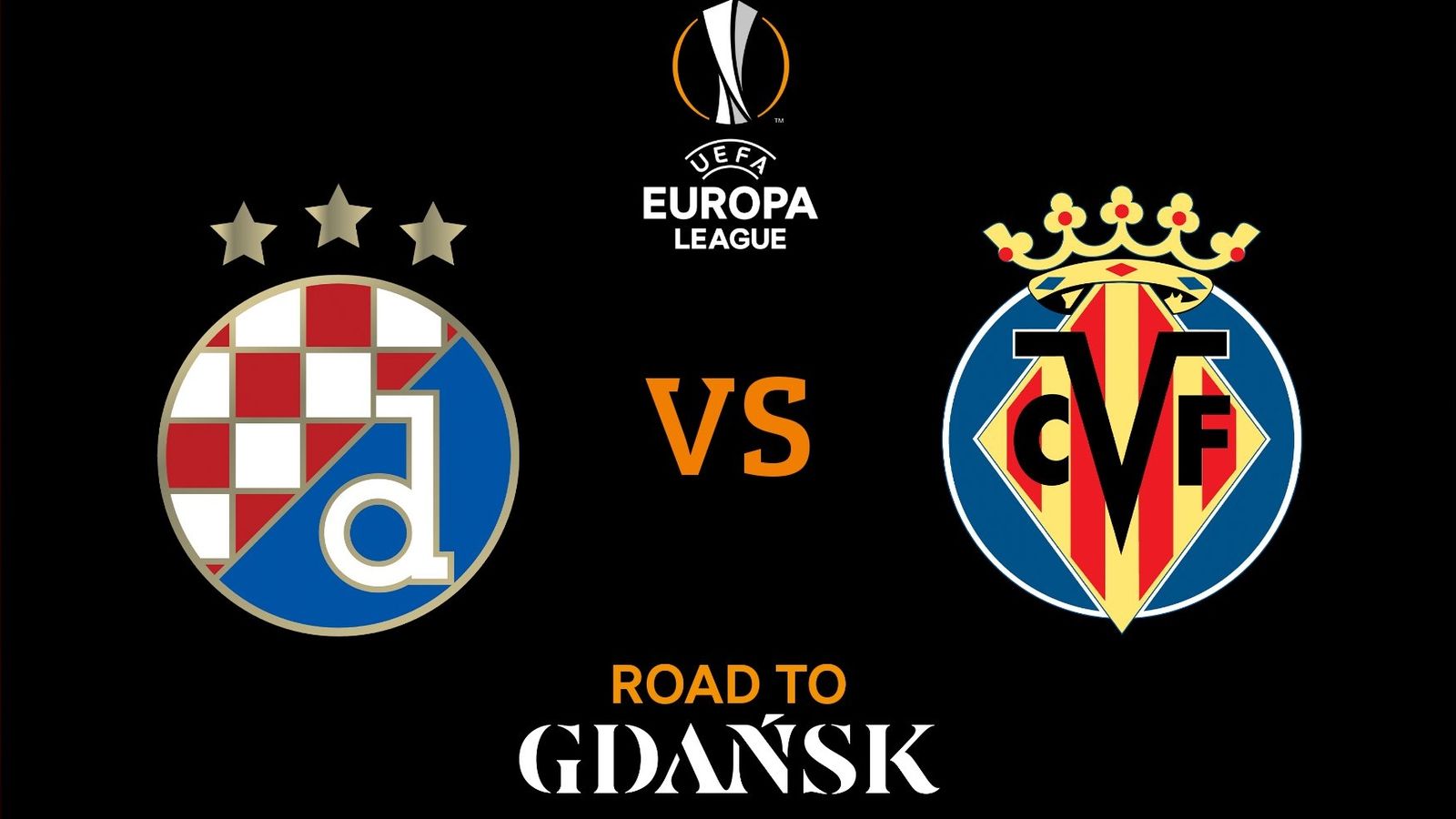 Cartell de l'eliminatòria de quarts entre el Dinamo de Zagreb i el Vila-real