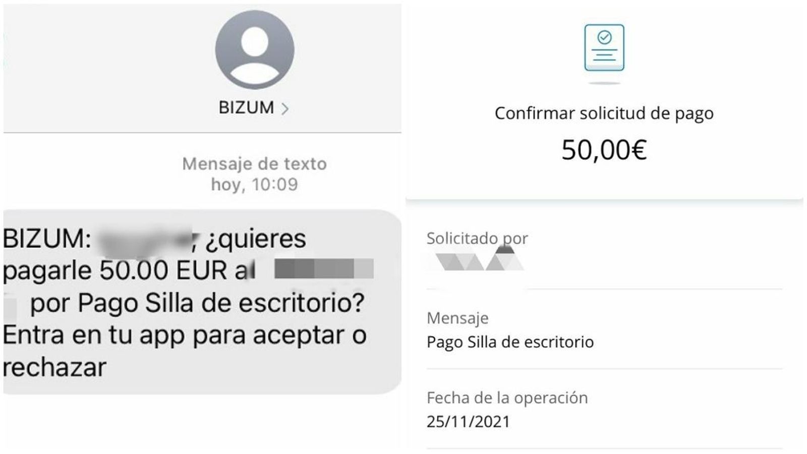 Mostra de l'estafa per Bizum