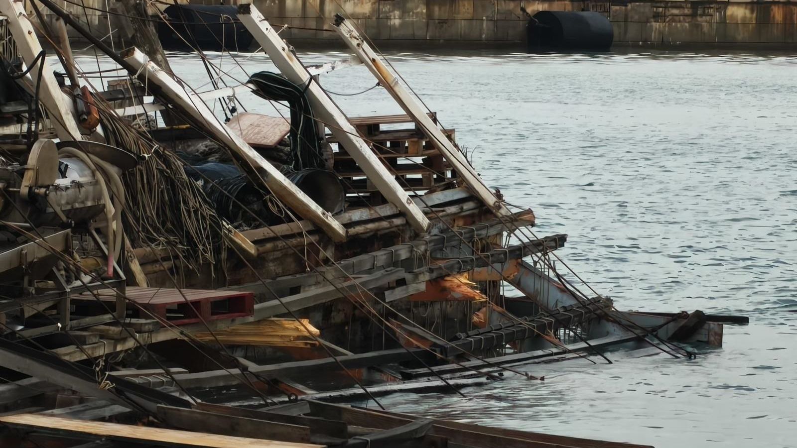 Una imatge de l'incident al port de València