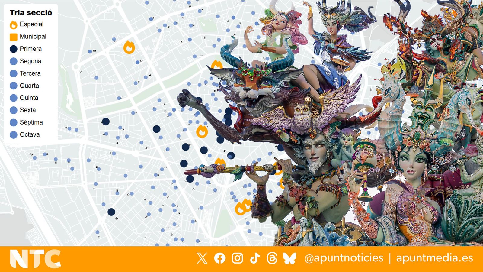 El mapa de les Falles 2026