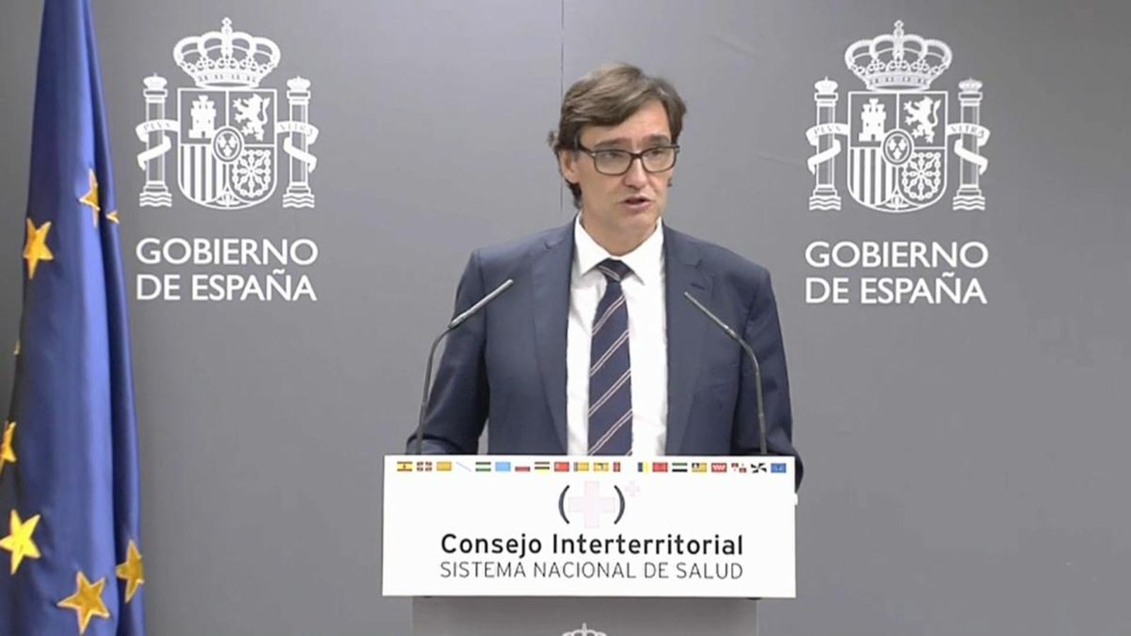El ministre de Sanitat Salvador Illa en roda de premsa