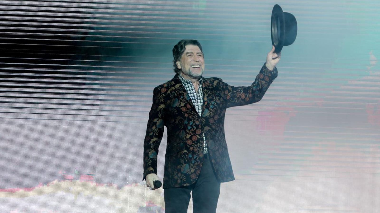 El cantant Joaquín Sabina en l'actuació al WiZink Center de Madrid el 20 de gener del 2020
