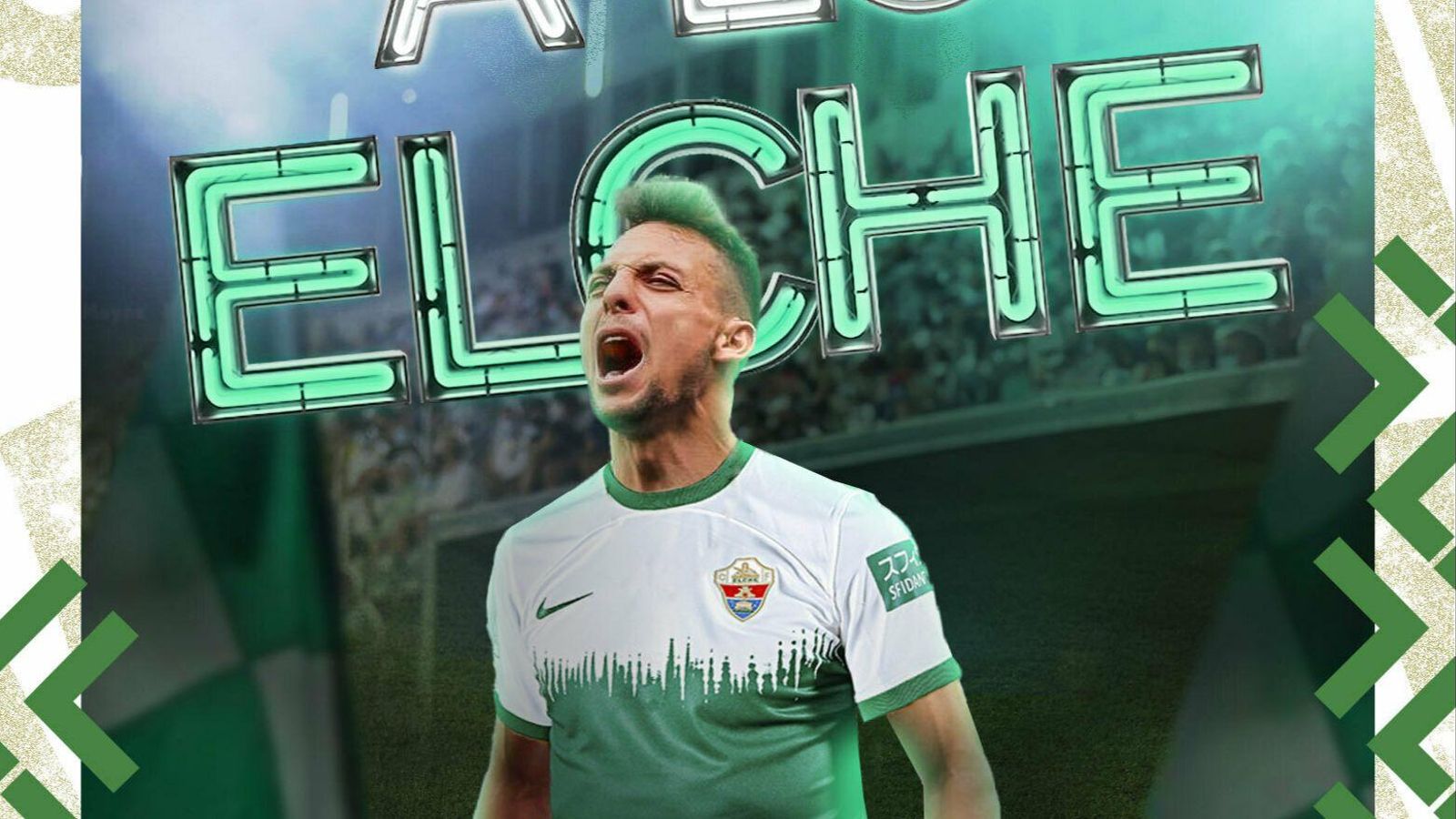 Óscar Plano, amb la camiseta de l'Elx