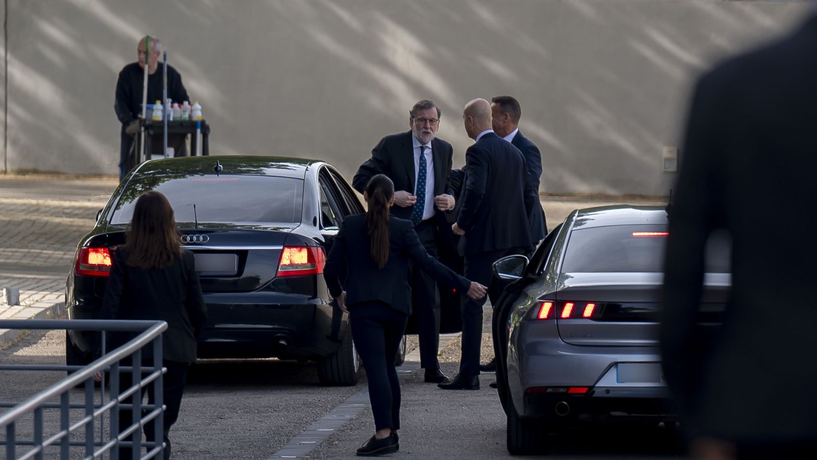 Rajoy, este dijous, a l'arribada a l'Audiència Nacional