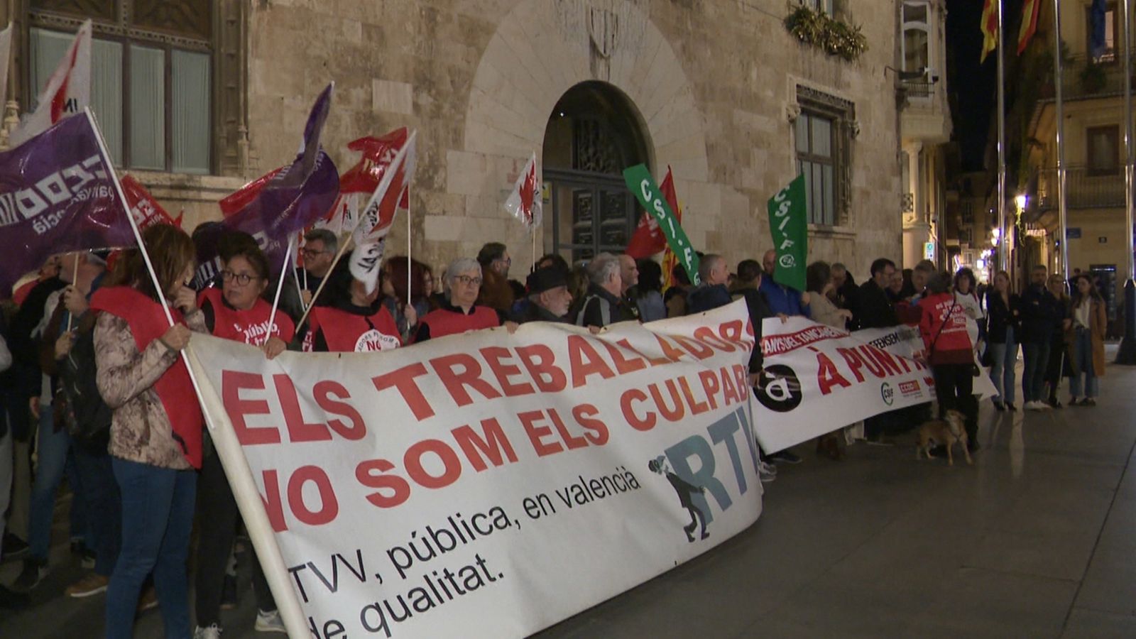 Mobilitzacions en favor de la radiotelevisió pública valenciana, aquest dimarts