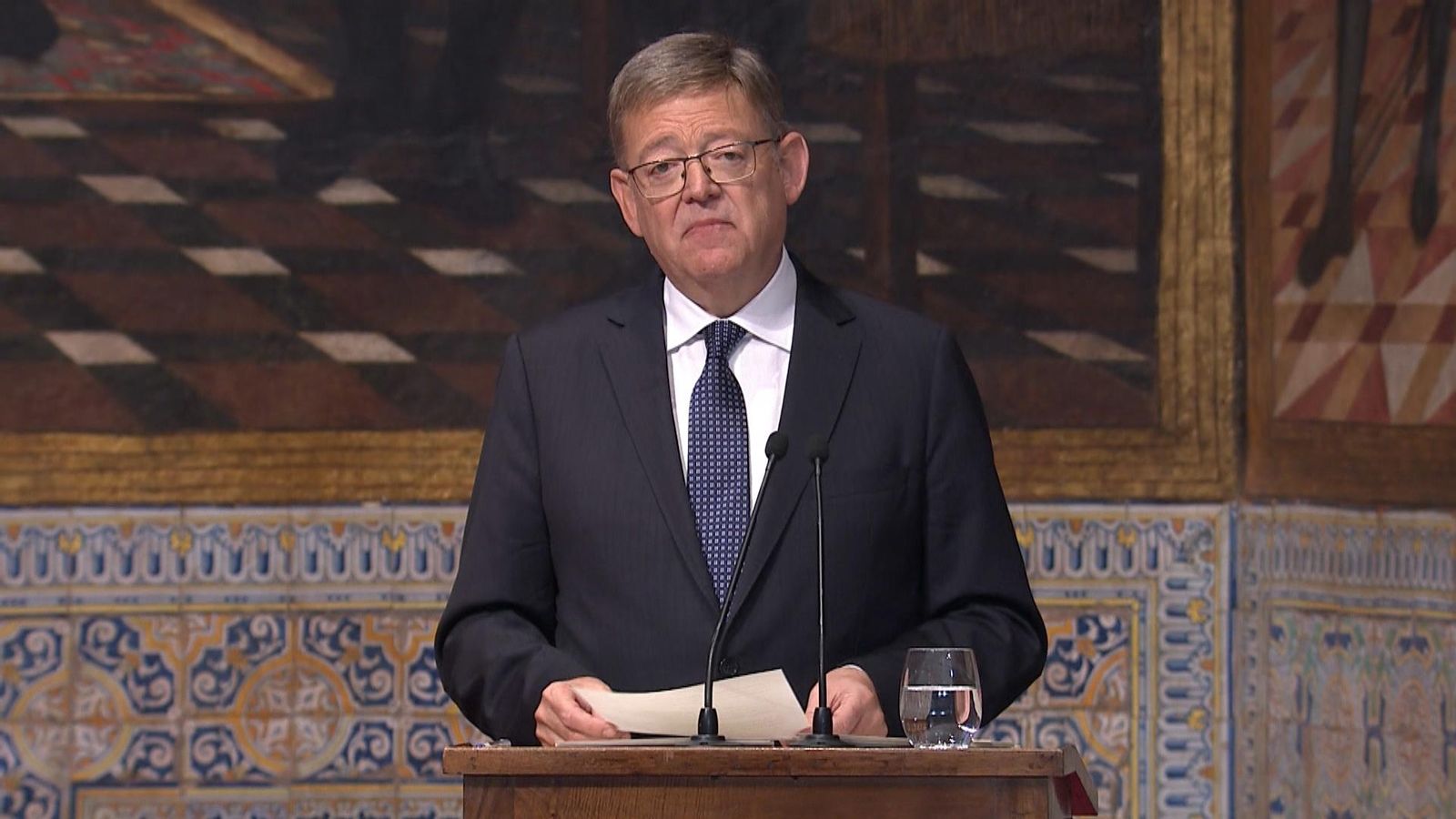 Ximo Puig en l'acte institucional del 9 d'Octubre