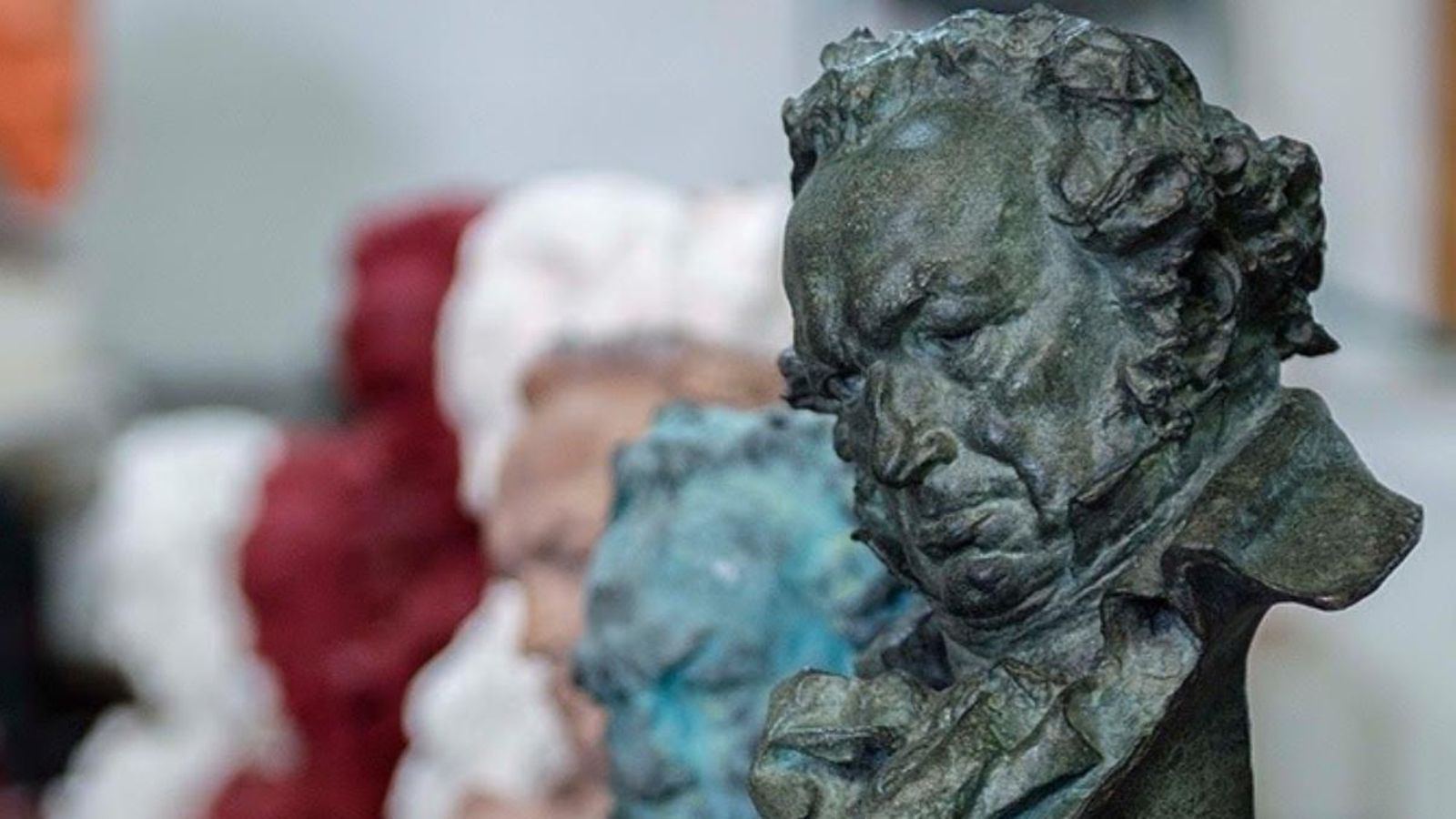 Estatuetes dels Goya, que està previst lliurar en la gala del 6 de març