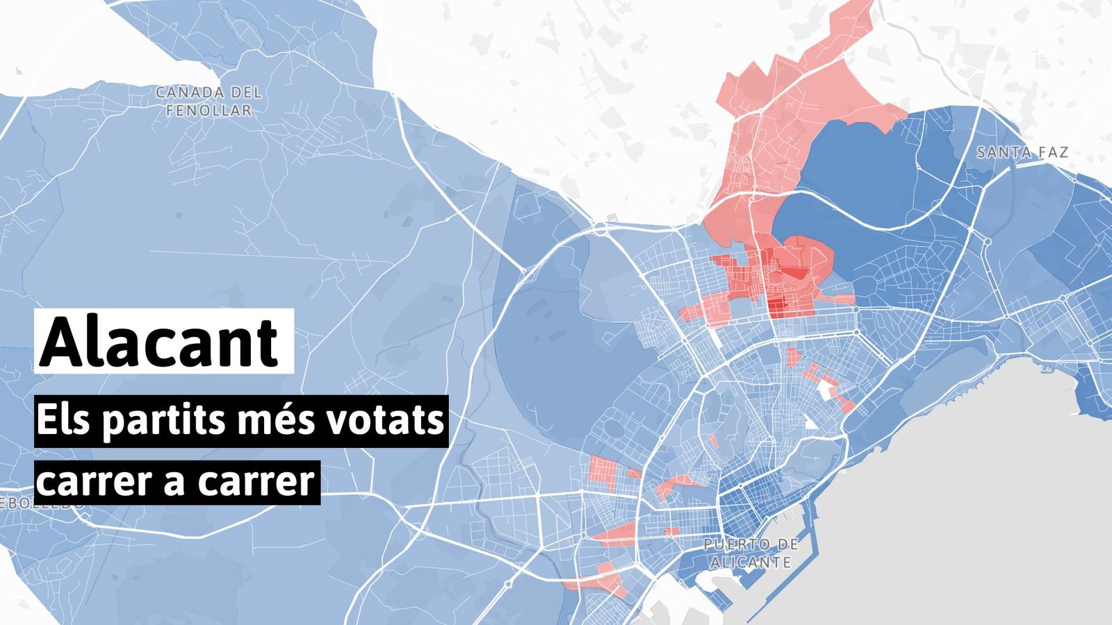 Mapa de les eleccions municipals d'Alacant de 2023