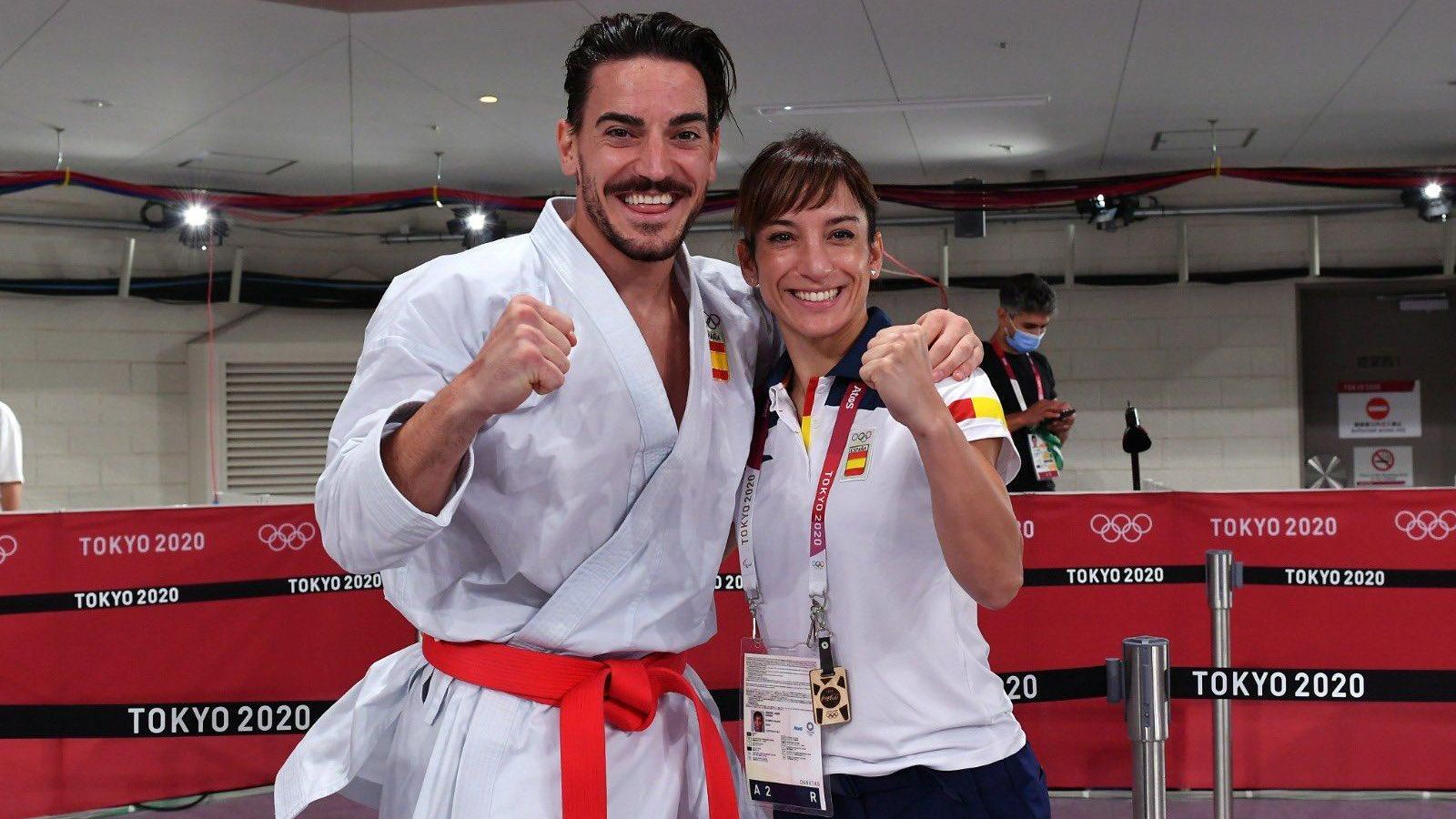 Els karatekes Damián Quintero i Sandra Sánchez