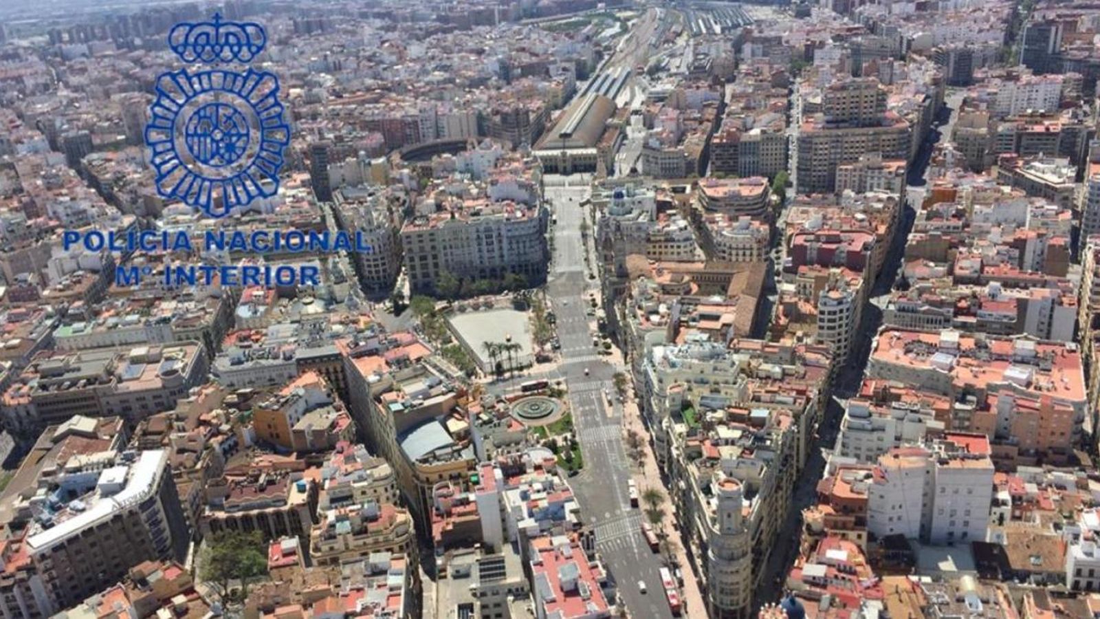 La ciutat de València, vista des de l'helicòpter de la Policia Nacional