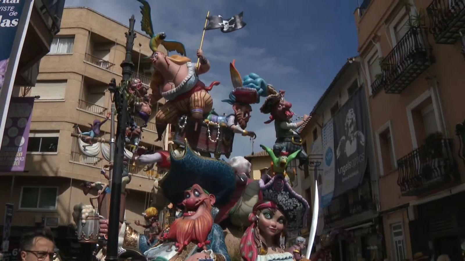 Una de les falles plantades a Gandia